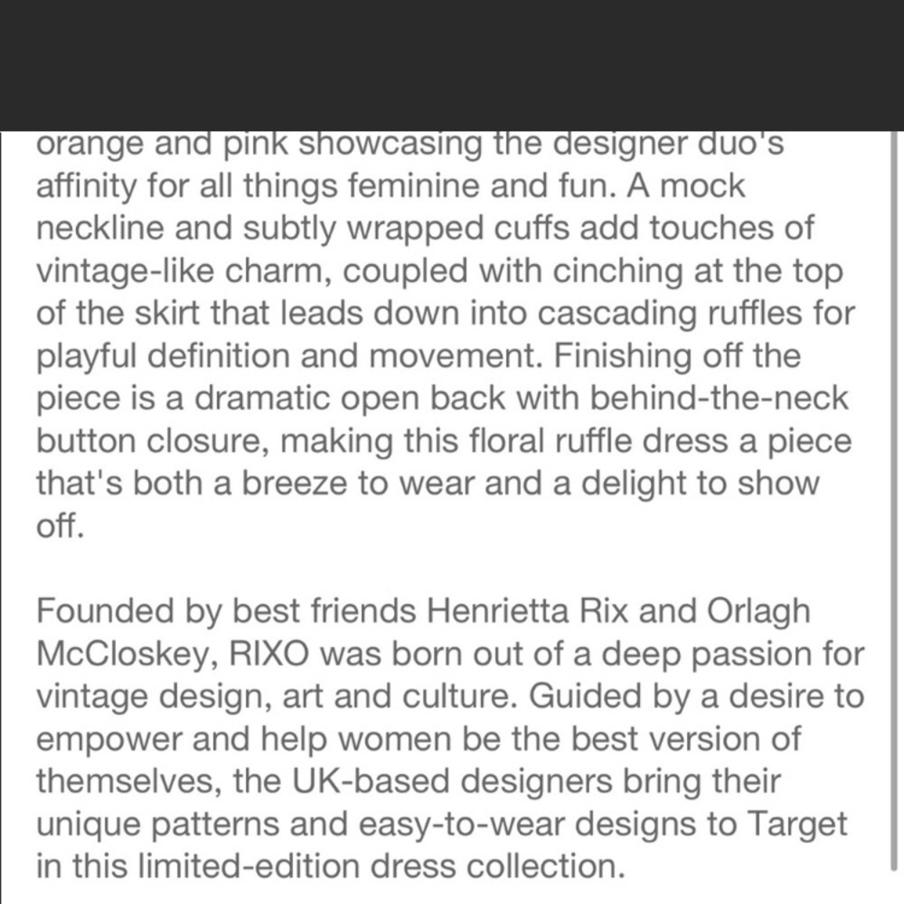 RIXO Target Floral Open Back Cascade Ruffle Dress - Picture 6 of 8